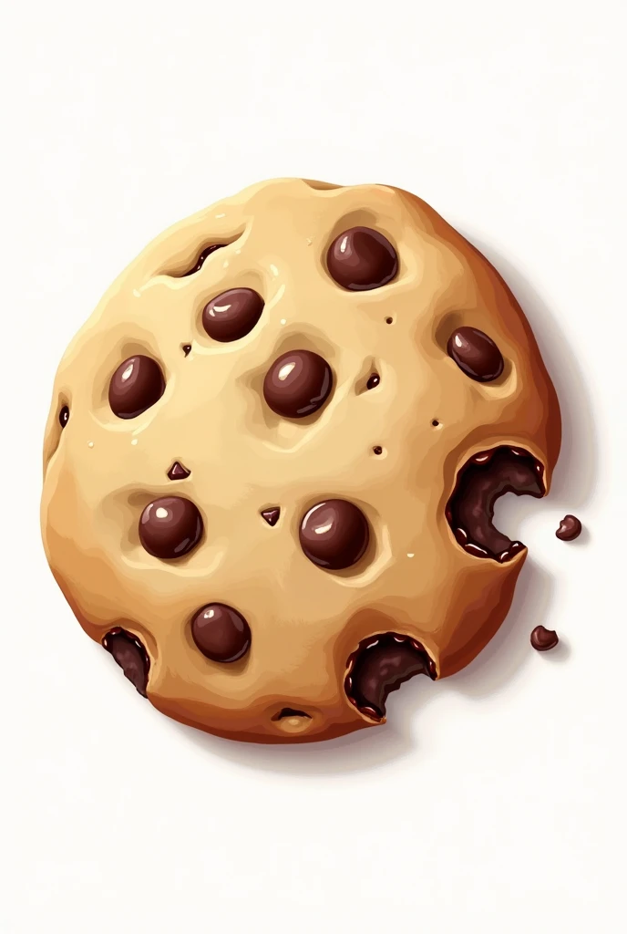 Create a cookie business logo with a chocolate chip cookie in the middle 