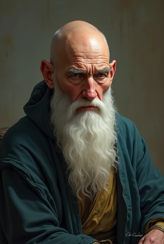 Create a wise man with a bald old man