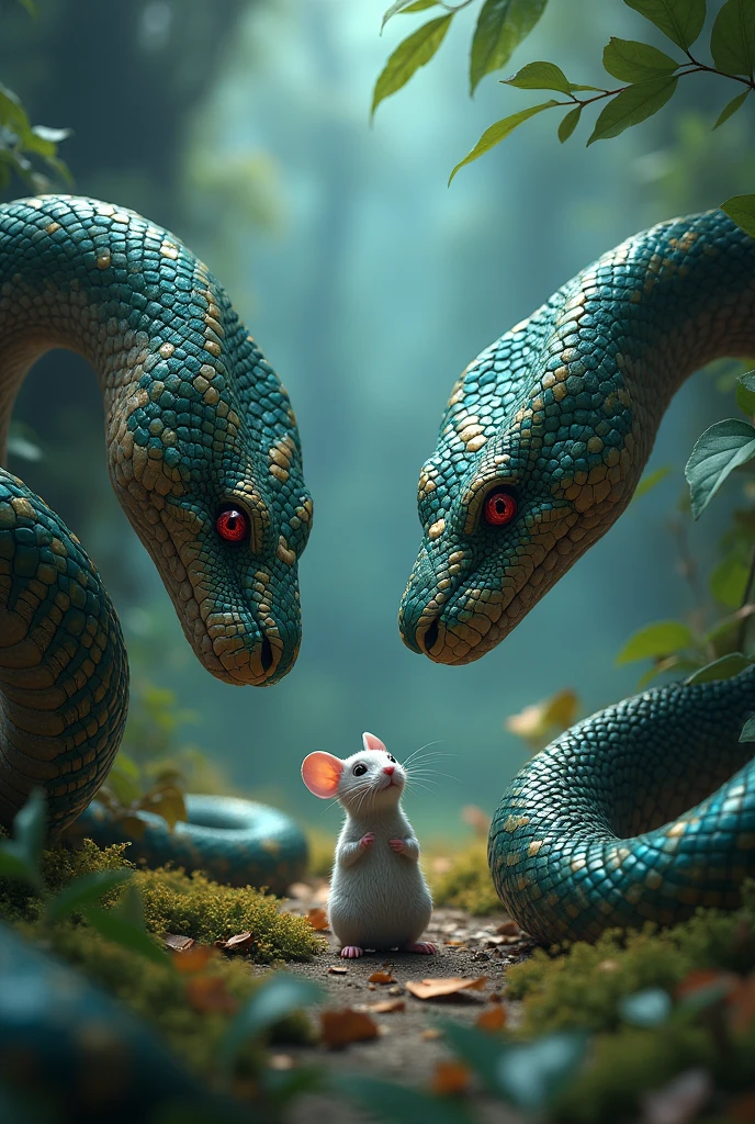 3 snakes and a mouse 