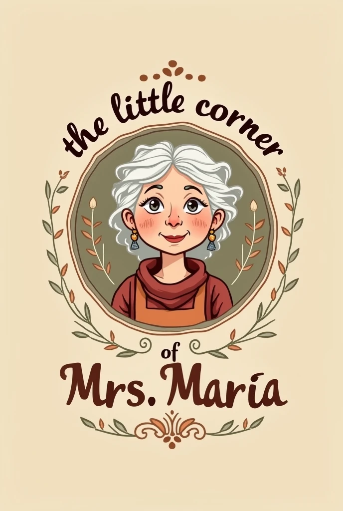 Logo that says the little corner of Mrs. Maria. In Spanish it says little corner