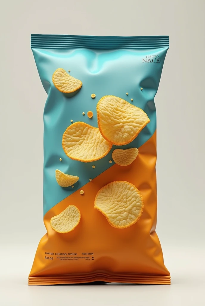 Create an innovative and unusual packaging for potato chips that has logistical benefits 