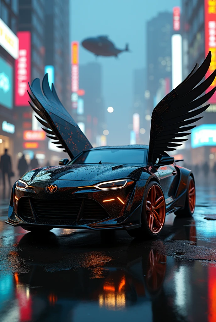 Black Corolla 1996 with wings
