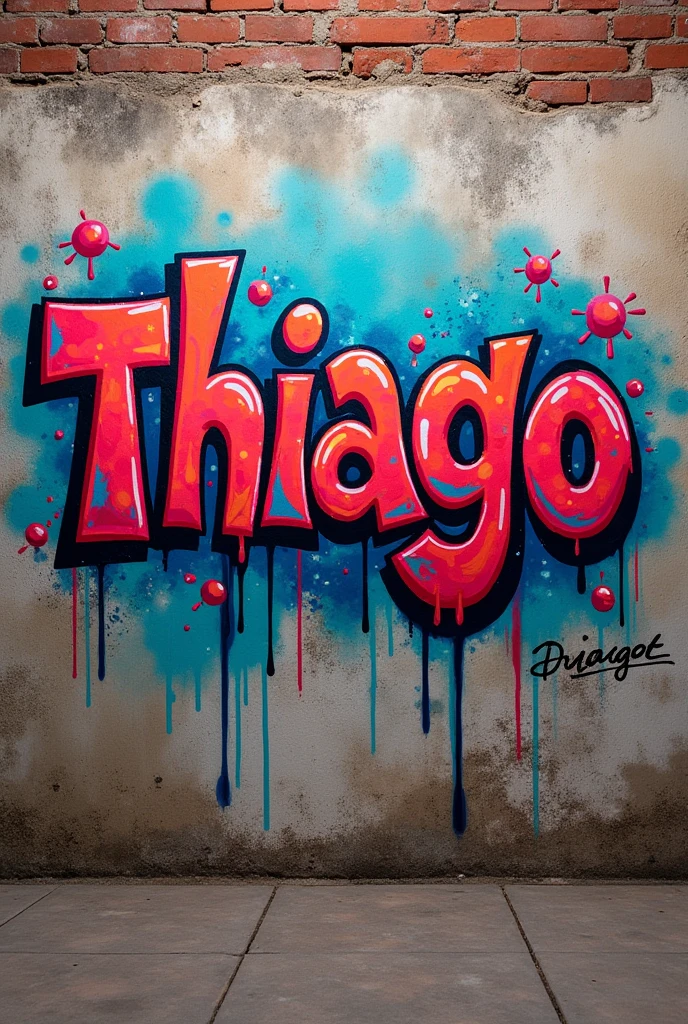 Create a graffiti written Thiago