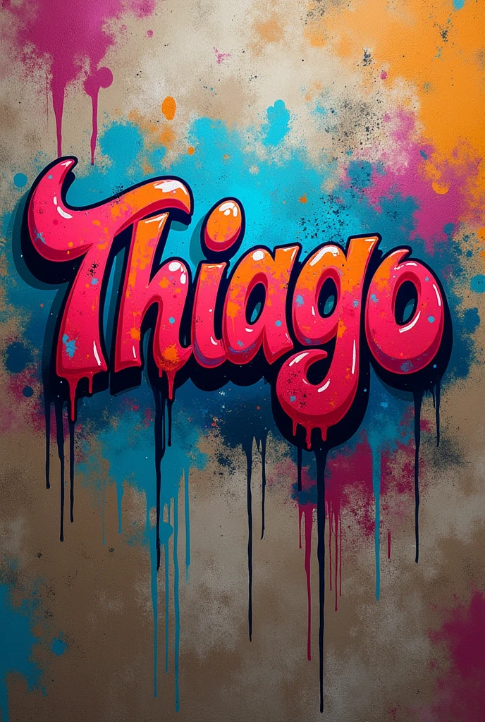Create a graffiti written Thiago