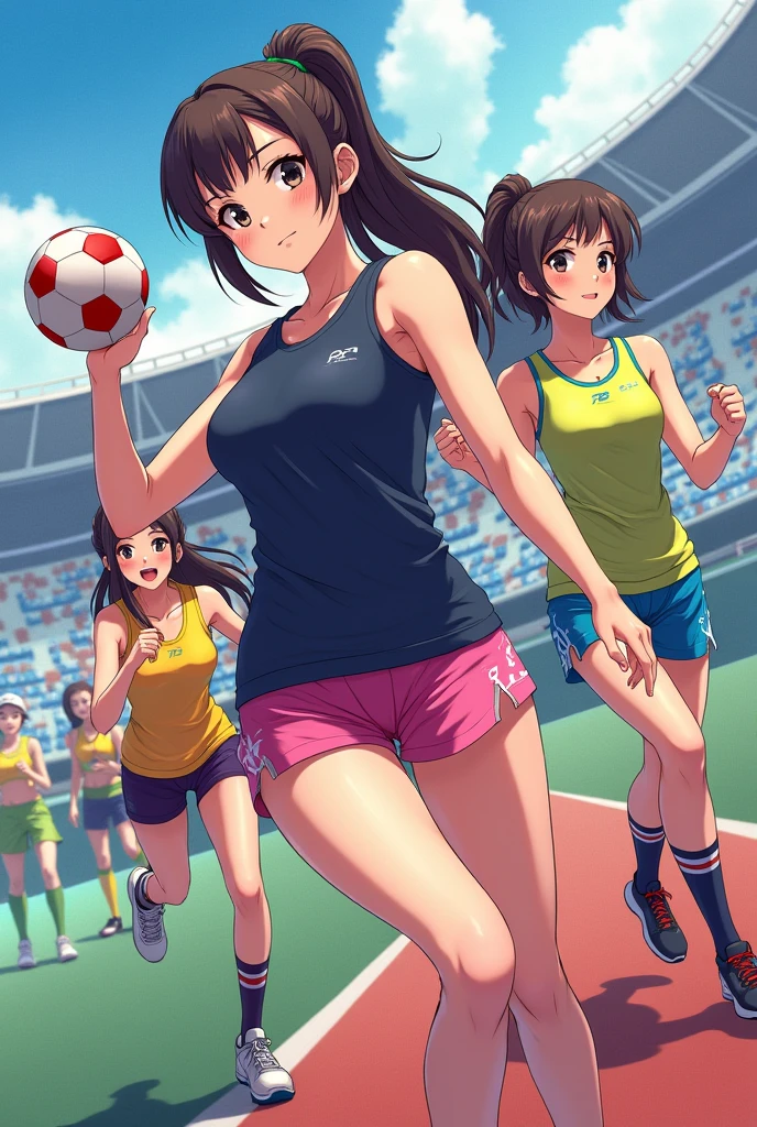 Sporty anime girls