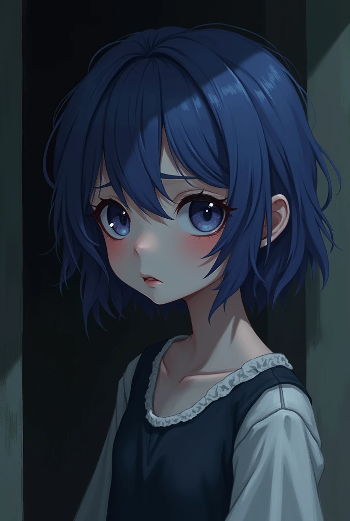 Girl, Introverted, unsociable, Anime, Dark circles around the eyes