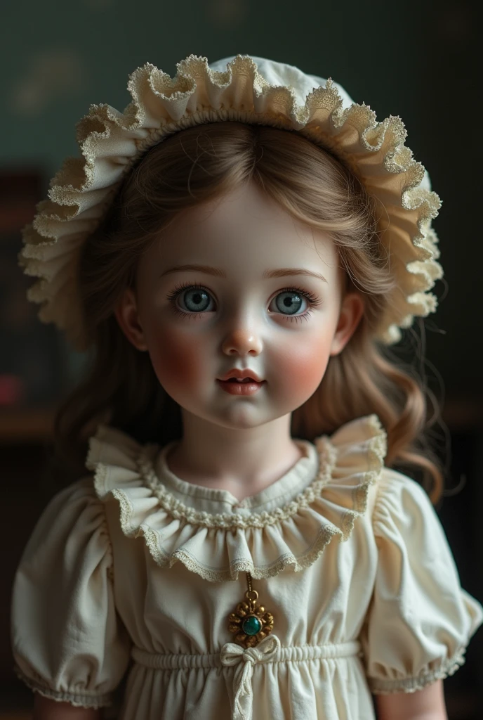 In a quiet suburb, a mother and her young daughter, Emily, lived in an old house that had seen better days. Emily's sixth birthday was approaching, and her mother wanted to give her a special gift. While browsing a flea market, she found an antique porcelain doll. Its glassy eyes seemed to follow her as she moved, but the price was too good to pass up. She bought the doll and wrapped it up for Emily.