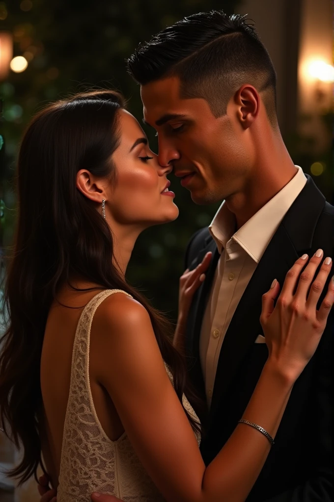 Georgina kissing CR7
