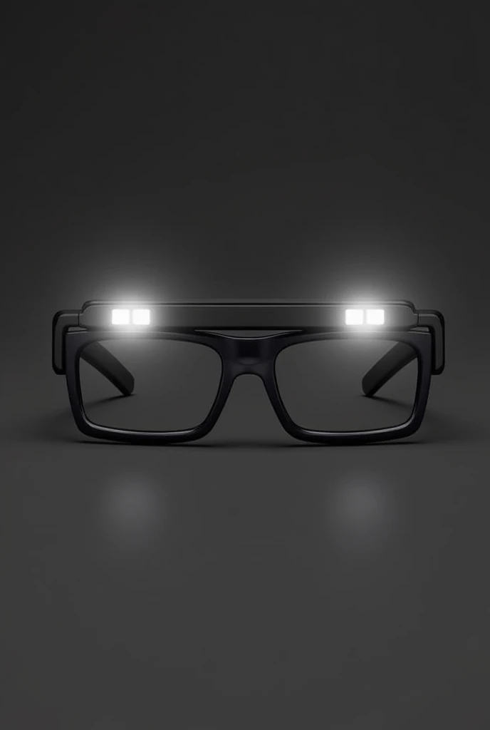 The glasses have a medium-sized frame., Made of a light but durable material. The frame is a neutral color, like black, to give it a modern and discreet look.
On each side of the mount, Small LED flashlights are integrated.