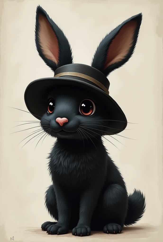 Black rabbit、hat