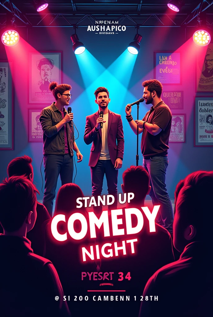 create a show flyer image for the stand-up comedy night in Osasco!
