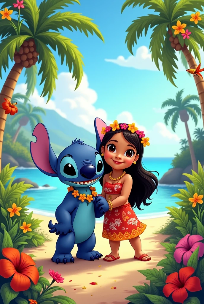 Lilo Stitch sending out a birthday invitation