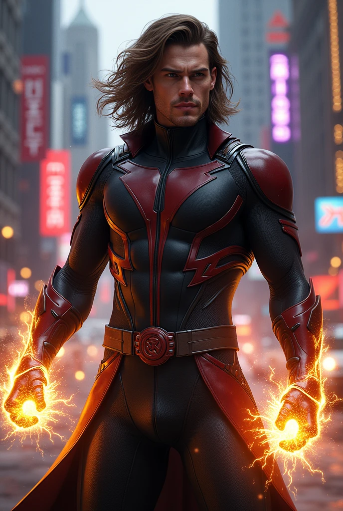 Make a picture turnig the actor Andrew Garfield in Gambit by X-Men