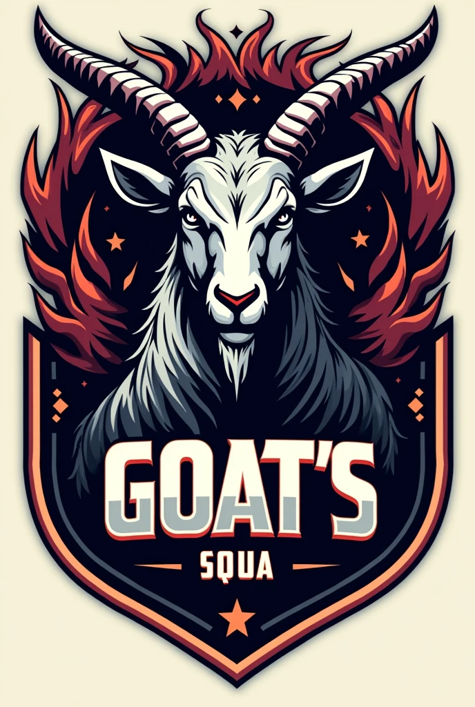 Create a football team crest with the name GOAT's