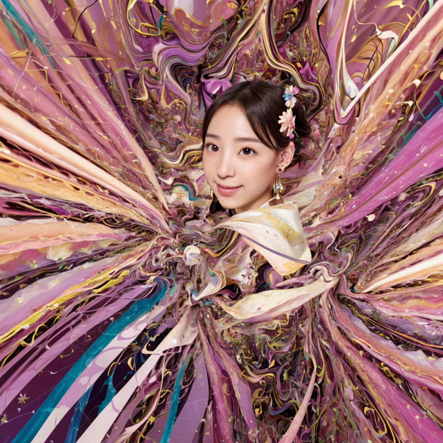 (masterpiece, Highest quality, Highest quality, Official Art, beautifully、aesthetic:1.2), (One girl:1.3), Very detailed,(Fractal Art:1.1),(colorful:1.1),Most detailed,(Tangled:1.2), (Dynamic pose), (Abstract background:1.5), (Japanese clothing:1.2), (Glowing Skin), (Many colors:1.4), ,(Earrings:1.4),

A girl smiling in a sexy wedding dress, Japanese women。Beautiful breasts。

Textured skin, Flower storm、Front blur, Hair Flower, Lens flare, Sparkle Effect, reflected light, Lakeside。
Fuka Koshiba、Yuki Sakurai、Film Grain, Godley, Bloom, Sparkle Effect, Front blur、ARRI ALEXA LF,35mm