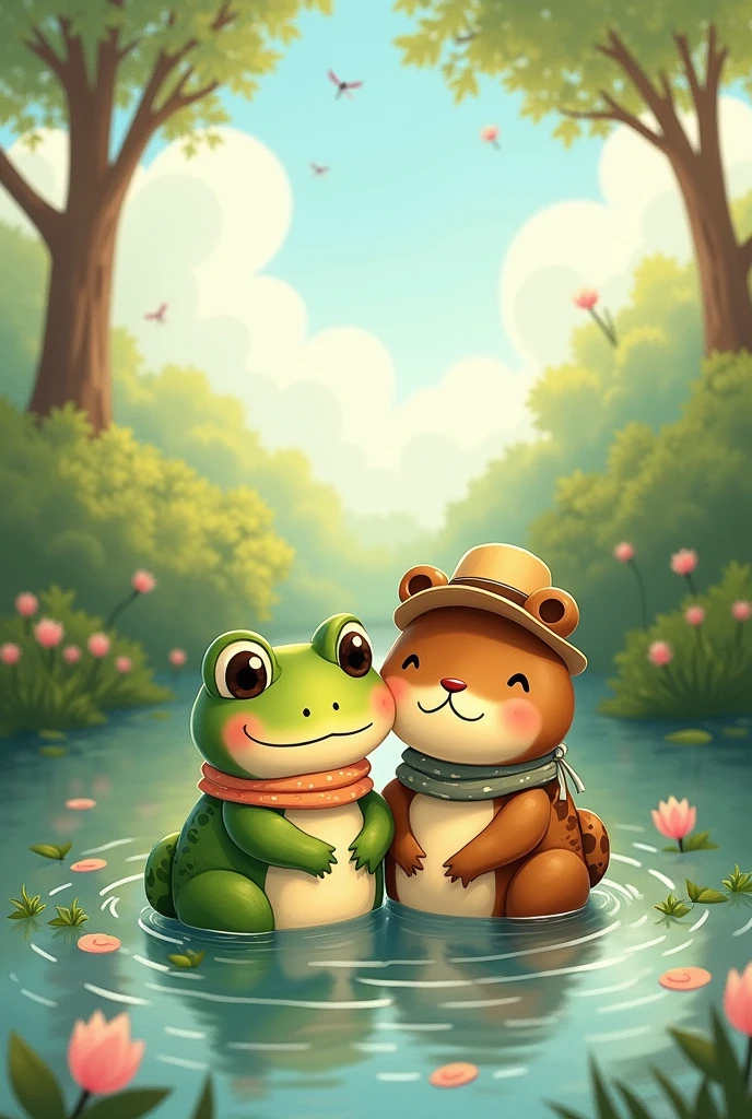 Frog and Toad, Of friends, (a toad and a frog)
in the pond they are always. They wear simple clothes