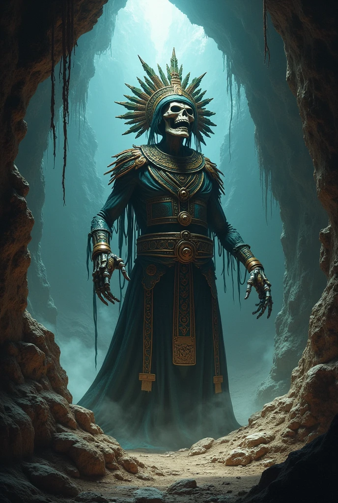 Mictlantecuhtli underground wanting to get out to the Mexican pyramids and in the Huitzilopochtli sinkhole