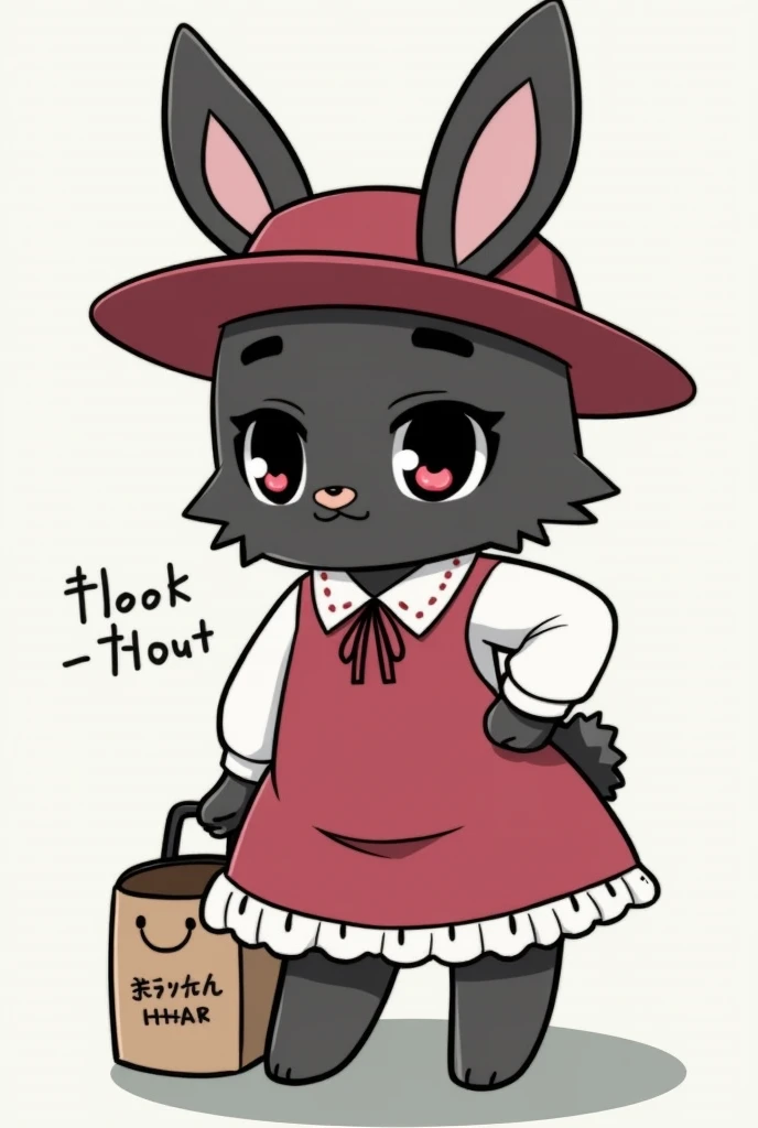 Black rabbit、Clothes、hat