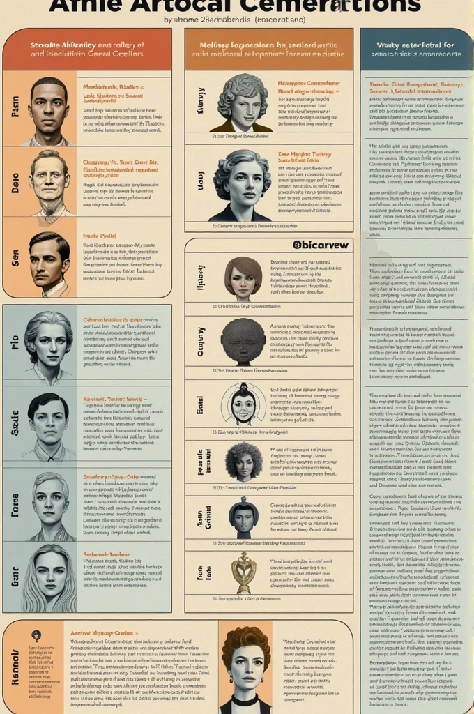 Create a comparative table of the life and work of the main representatives of the generation of 1998