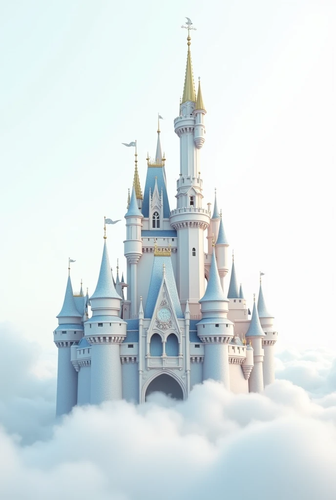 Disney princess castle with white background