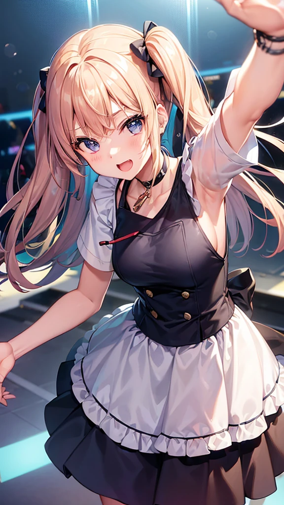 ((日Bookの女子アナ))、Speaking into a microphone、Women's suits、skirt、((Ultra fine)),Highest quality,masterpiece,((1 girl)),((Standing posture)),{{solo}},{{whole body}},((Elegant face)),Expressionless,cute,Shoes on your feet,Hands left and right1Book、