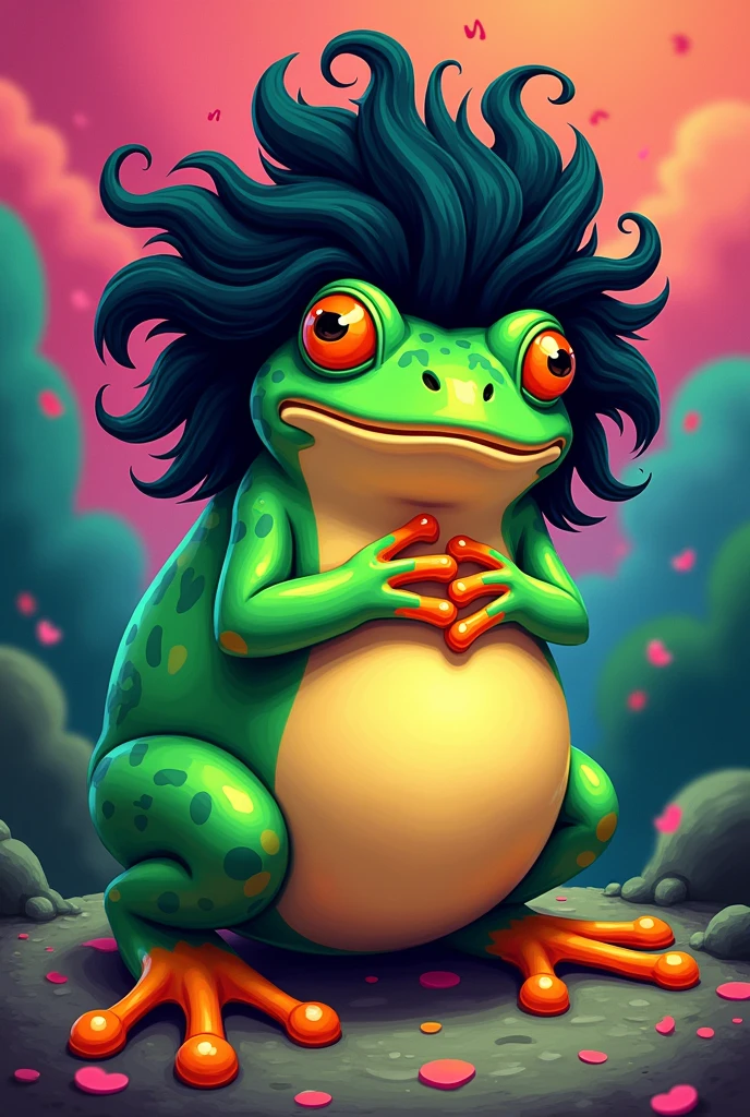 frog with anuel hair