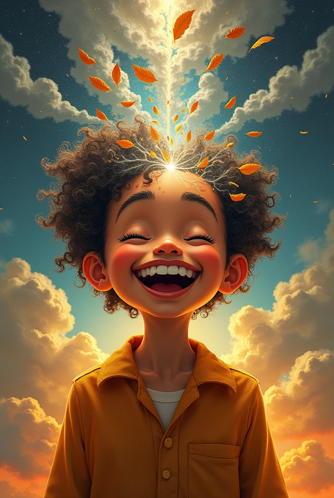 It represents happiness and possible external actions that cause the opposite.