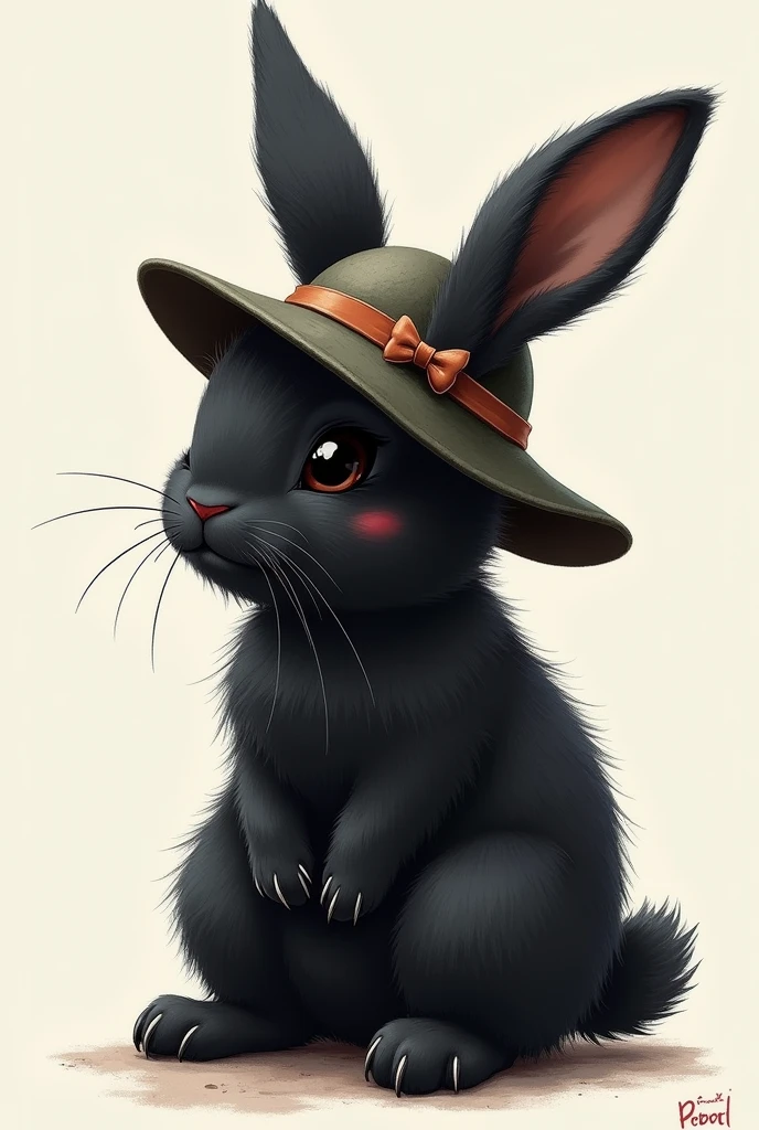 Black rabbit、hat