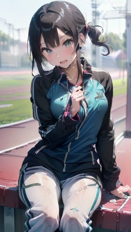 (must be follow these prompts:2.2),masterpiece,best quality,extremely detailed,(in her clothing:3.5),(in her track suit clothing:3.6),(adorable expression:2.5),(usual face:2.2),(displayed one girl on single picture:2.4),(black hair:2.1),(ジャージを着用している身長が低くて少しふくよかなHigh school girls:2.2),(そのHigh school girlsはあどけない印象だが臭い精液をかけられたジャージの上着とズボンをそのまま着用している:2.1),(そのHigh school girlsは湧き上がった性欲に対してジャージを着たままでこらえている:1.4),(A tough training session with sweat, semen and love juices gushing out:2.3),(If you make a mistake, your coach will punish you by ejaculating inside your vagina.:2.5),(そのHigh school girlsのジャージを着用している全身には性的絶頂に達しながら分泌されたぬるぬるした分泌物がまとわりついた:1.7),(そのHigh school girlsは性的に興奮した男子部員に脱いだジャージの汗の臭いを嗅がれたり精液をかけられたりしている:2.5),(そのHigh school girlsは着用しているジャージにだいぶ前に射精されたのでしみこんだ精液がやがて琥珀色に変色している:2.3),(libidonous tumultus are happened on her under her track suit:2.2),(そのHigh school girlsのジャージの股付近は汗と愛液のために臭くなっている:2.6),(そのHigh school girlsはInnocent faceでとても可愛い:1.9),(淫らな愛液がそのHigh school girlsのジャージのズボンの内股を伝って滴っている:2.1),(そのHigh school girlsのジャージに覆われたおっぱいは強い淫欲のせいでパンパンに膨らんでいる:2.4),(men's elected twangers were inserted her to the depth:2.3),(もちもちした丸みがある身体の精液臭いHigh school girls:2.3),(she was already stroked up to the depth intervaginal sensuous spot:1.8),(notably buldged up her inner labia majora:2.6),(A young, shy moan:1.5),(having big breasts in her clothing:2.6),(運動中のあどけない印象のHigh school girls:2.3),(そのHigh school girlsは身長は低いがほんの少しだけむちっとした身体をしている:2.1),(The crotch of his tracksuit pants is discolored with love juice stains.:2.5),(そのHigh school girlsはズボンの下に隠れて見えないそのマンコから愛液を滴らせながら痙攣している:1.8),(そのHigh school girlsのむちっとした太股をしっかり包みこんでいる臭そうなジャージのズボンは淫らな分泌物のために湿っている:2.0),(そのHigh school girlsは股間がドロドロになってもそのジャージのズボンはしっかり履いたまま耐えている:2.5),(ズボンの上からいつも自分の股間を押さえているHigh school girls:1.7),(A moan filled with childish embarrassment:1.5),(そのHigh school girlsのジャージに覆われた乳房や乳首は強い淫欲のために張っている:2.4),(そのHigh school girlsは真面目に練習している:2.5),(そのHigh school girlsの脚は短くて太い:2.2),(High school girls:2.2),(she looks like japanese idol:2.3),(Tracksuit pants are made of a durable fabric that will never tear.:2.3),(Her breasts are completely hidden under her jersey:2.4),(she looks like a lolita:2.0),(これらは他の誰にでもなく全てそのHigh school girls自身に降りかかった内容:3.5),(Make sure to depict the face:5.3),(Calm expression:4.3),(Innocent face:3),(そのHigh school girls一人だけをしっかりと描いた:3.3),(登場人物はそのHigh school girlsのみ:4.2),(Portrait Style:5)