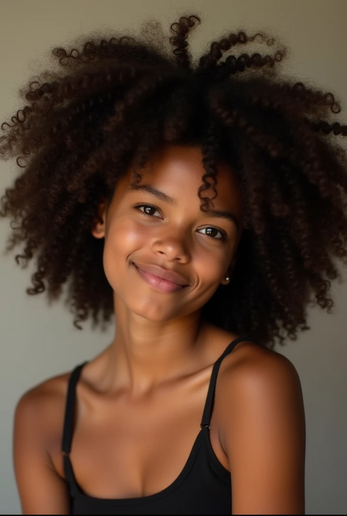 21 year old Ecuadorian girl, Afro curly hair, king