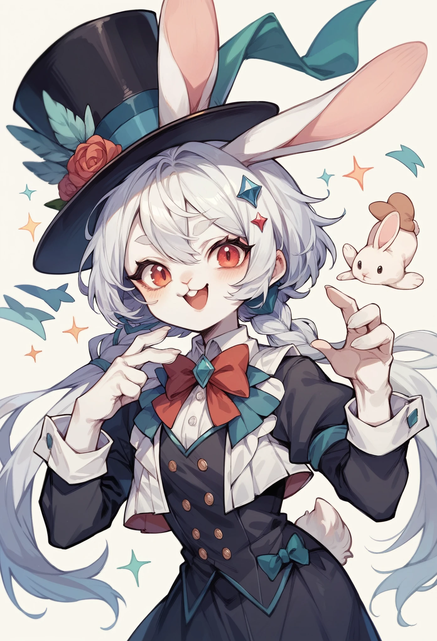 Rabbit icon mystic top hat