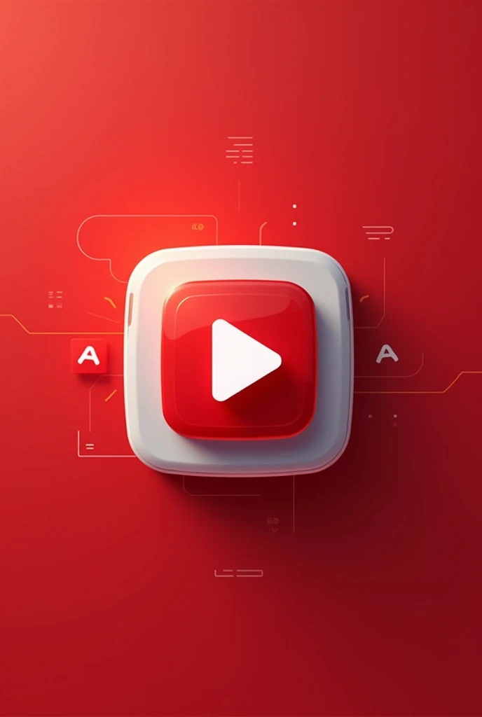 Create a logo for a cutting channel, the logo must contain a button "play" with the colors red and white 