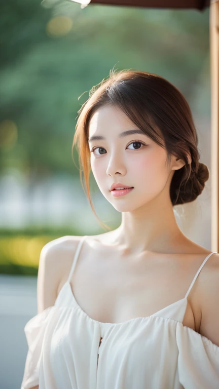 lens: 135mm f1.8, (Highest quality), (Beautiful 20 year old Japanese girl), (Moisturized lips), Narrow eyes, double eyelid, Delicate clavicle, Flat Chest , I&#39;m ashamed of my smallness, Underdeveloped breasts, smile, (Spotted sunlight: 1.2), Professional Lighting, (Petite figure), (Sunburned skin: 0.2), Full body photo, Full Body Focus, (Standing posture)、A proper honor student、Slender body、(Completely naked、nude:1.5)、boyish, Putting very short hair into a ponytail、Stylish white bedroom、Ribbon on chest、Sweep all your hair back、Crouching with rope、Round 1,(((Completely naked))), 