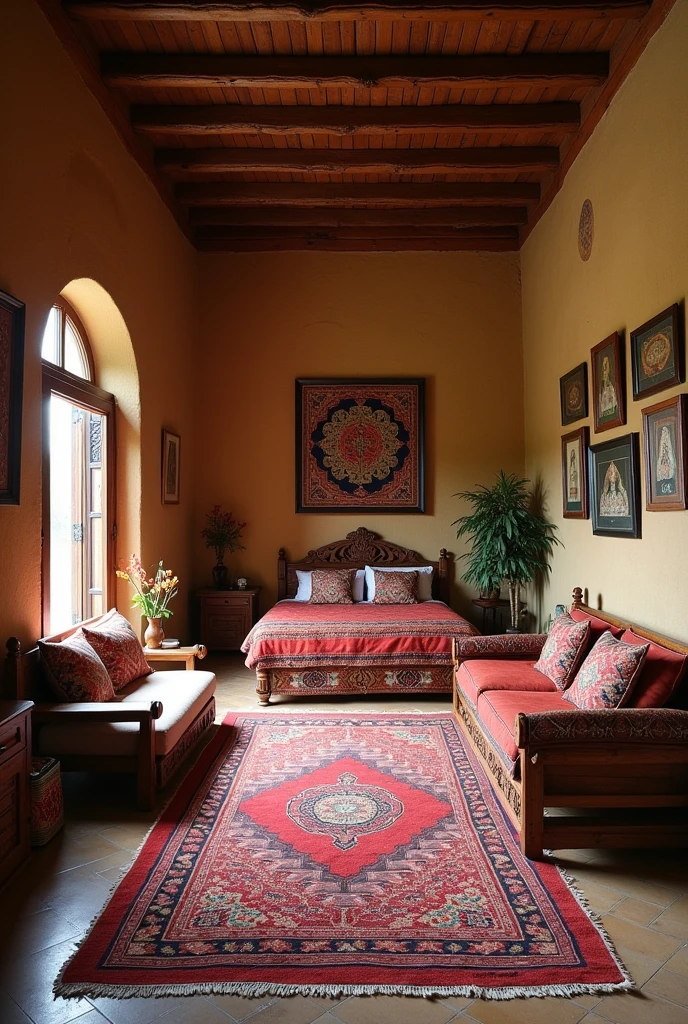 Please suggest me living room and bed room interior fr traditional nepali home

