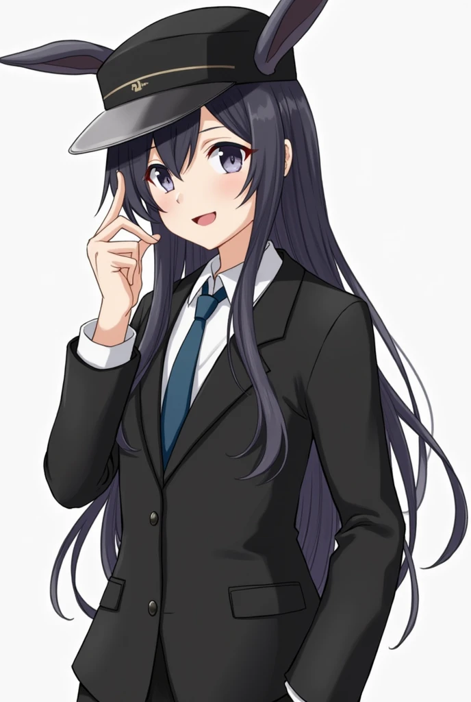 Black rabbit、hat、suit、male