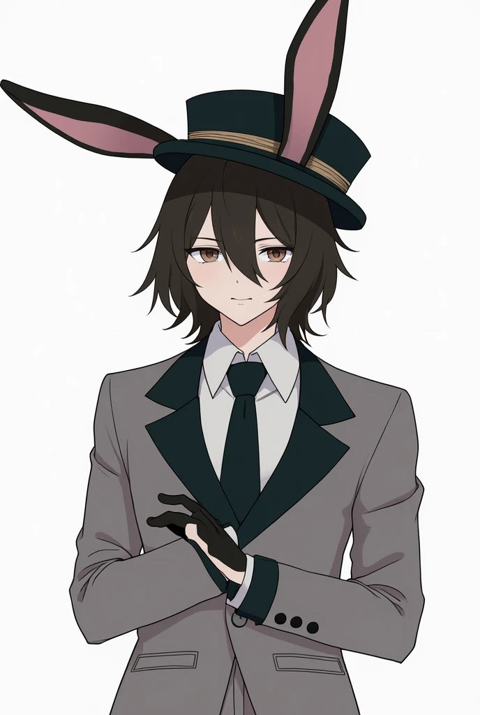 Black rabbit、hat、suit、male