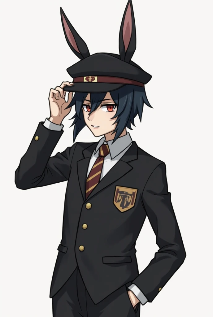 Black rabbit、hat、suit、male