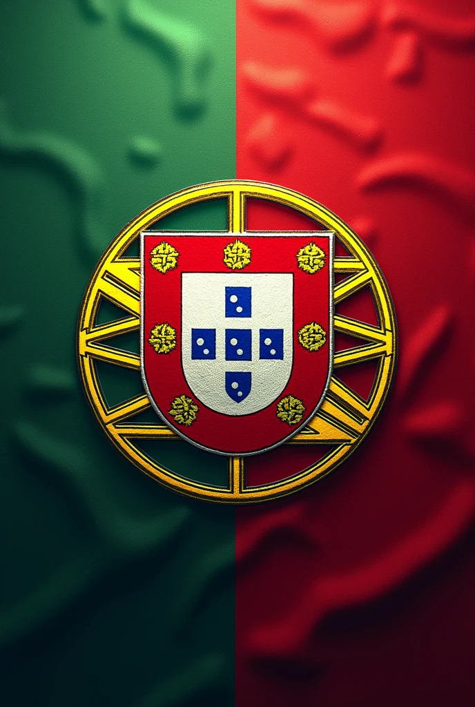 [Core Concept]
A dynamic clash between the national soccer teams of Portugal and Chacarita Juniors of Argentina, represented through their iconic logos.

[Character Description]
The Portuguese national team crest features an intricately detailed coat of arms, symbolizing the nation's rich heritage and storied soccer tradition. In contrast, the Chacarita Juniors' logo depicts a bold, stylized letter "C" encircled by a laurel wreath, reflecting the Argentine club's fierce determination and championship pedigree.

[Environment/Background]
The logos are set against a vibrant, gradient background, evoking the passionate energy of an international soccer match between these two formidable teams.

[Style and Atmosphere]
The overall aesthetic is bold, dynamic, and emblematic of the high-stakes rivalry between these national and club-level soccer powerhouses, capturing the intensity and competitive spirit of the matchup.

[Composition]
The logos are prominently displayed, occupying the central focus of the composition, with their distinct designs and colors creating a striking visual contrast.

[Details and Embellishments]
Subtle accents and flourishes, such as subtle shading, highlights, and textural elements, add depth and dimension to the logos, heightening the sense of realism and visual impact.

[Technical Specifications]
This composite image is designed for high-resolution digital display, with a focus on crisp, vibrant colors and clean, precise rendering of the intricate logo details.