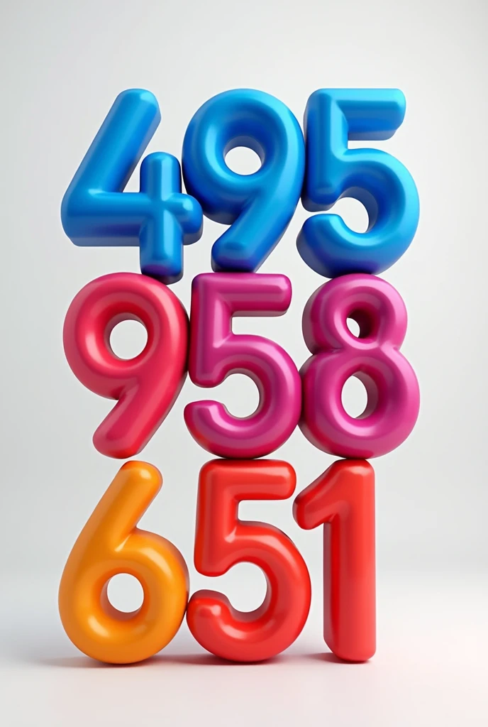 writes ((495 958 56 51)) in 3D with colorful numbers that show that it is a telephone number and that all the digits are there 
