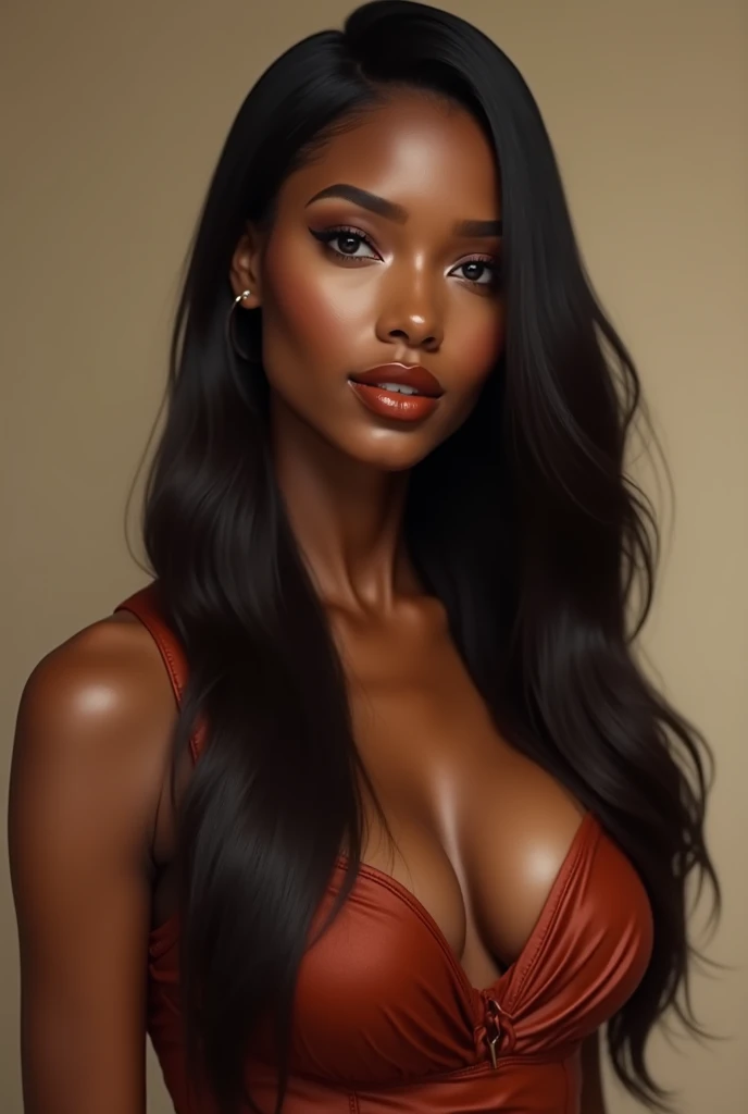 Sexy ass girl brown skin girl looking at camera while facing backward