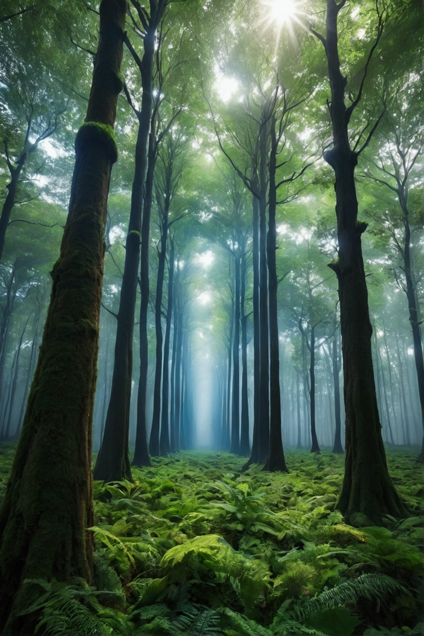 alien forest ,futurist ,life without waste