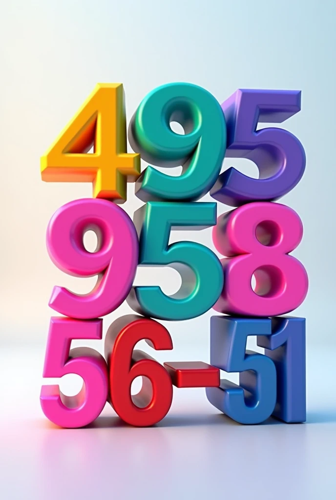 writes (495-958-56-51) in 3D with colorful numbers that show that it is a telephone number and that all the digits are there