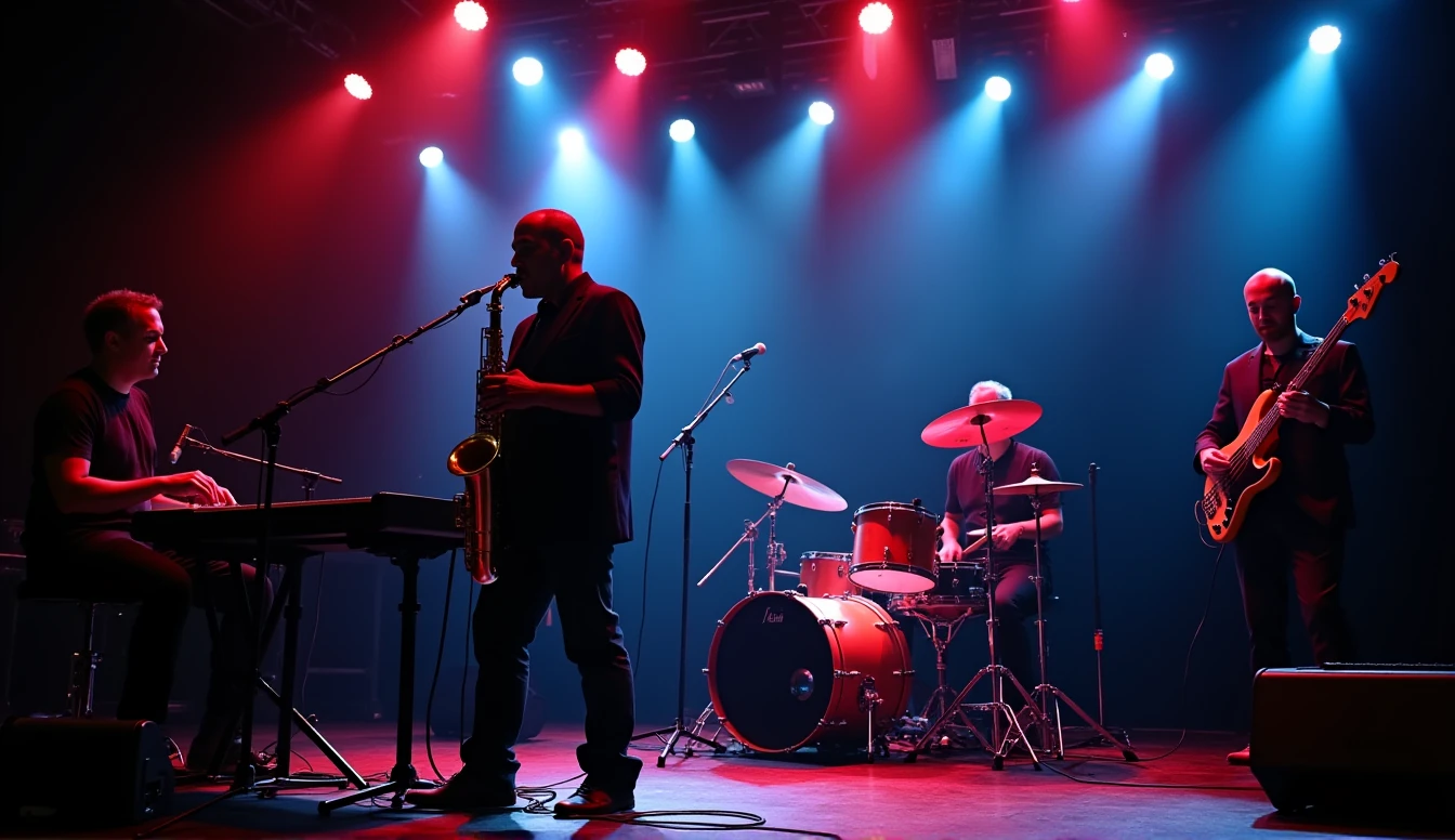 create jazz atmosphere, estilo noturno, stages, instruments, tudod que lembre jazz jam section