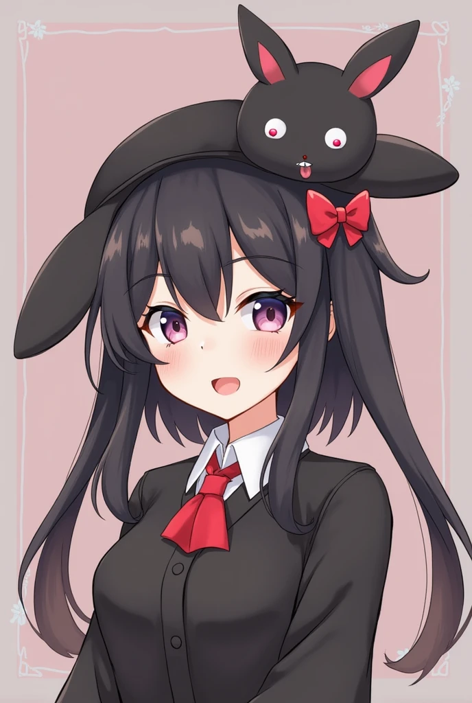 Black rabbit、hat、Fusafusa