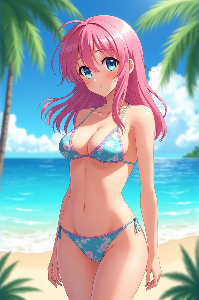 Create an image of Sakura in a bikini 