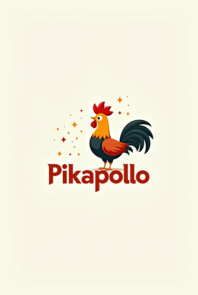 A logo for my business with the name pikapollo I would like to see a chicken or a rooster or a hen inside the logo