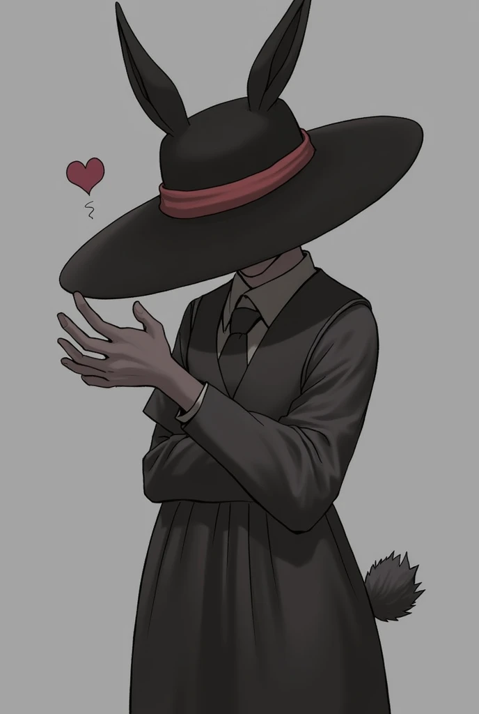 Black rabbit、hat