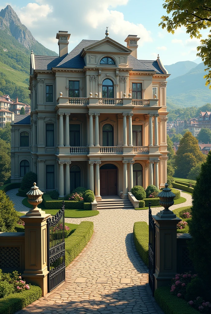 mansion in the village