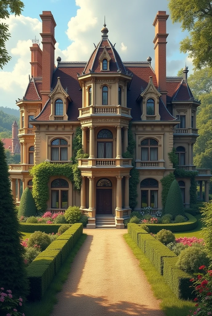 mansion in the village
