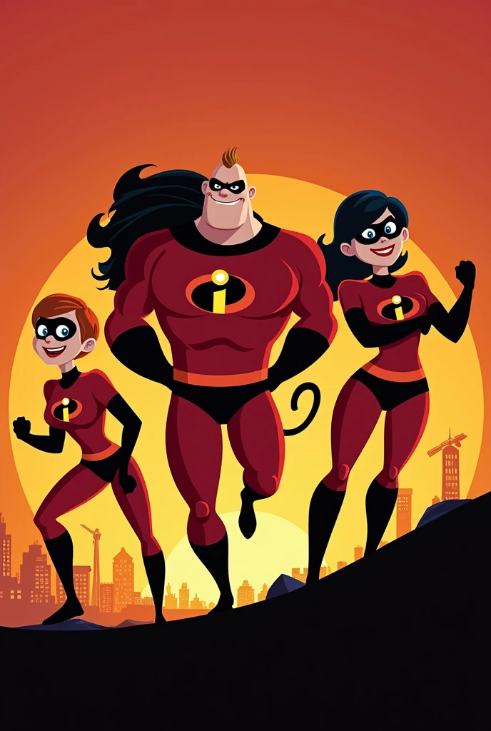 Elastigirl dressed up as Plastic Man